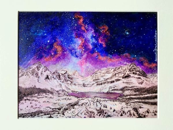 Customized Mountains and Galaxy Print
