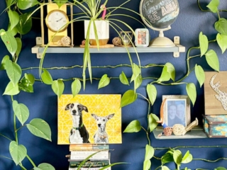 Linday's 2 dog portrait up close